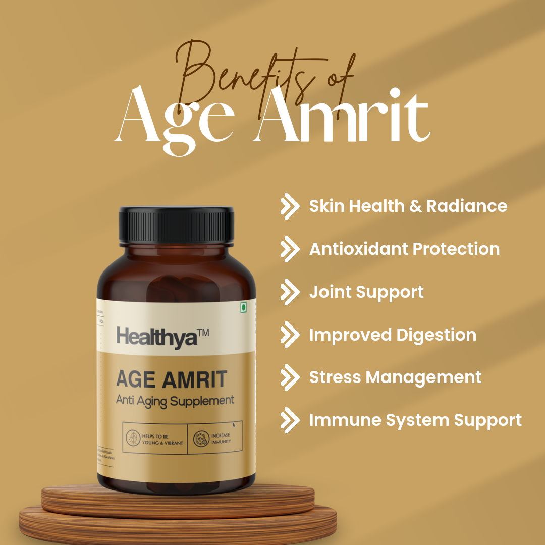 Healthya Age Amrit Better Skin, Look Young Antioxidants 100% Natural - 60 Tablets