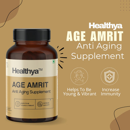 Healthya Age Amrit Better Skin, Look Young Antioxidants 100% Natural - 60 Tablets